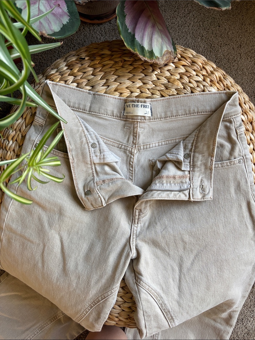 Free People Straight-Leg Utility Jeans